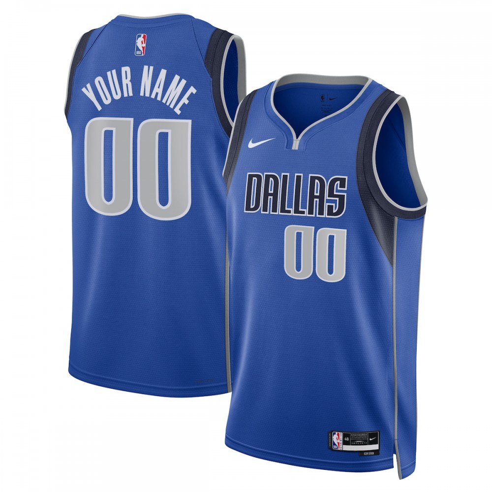 Dallas Mavericks Unisex 2022/23 Swingman Custom Jersey Royal - Icon Edition-Pro Kit Vault | Brand New 26/27 Sports Jerseys